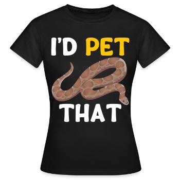 Kenya Sand Boa Snake Propriétaire - T-shirt Femme - noir - Devant - AI Model Female 172 dark (172cm)