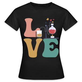 Biochemie Biochemiker Experiment - Frauen T-Shirt - Schwarz - Vorne - AI Model Female 172 dark (172cm)