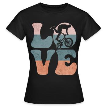 Bmx Fahrrad Biker - Frauen T-Shirt - Schwarz - Vorne - AI Model Female 172 dark (172cm)