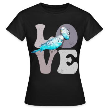 Wellensittich Wellensittich Papagei - Frauen T-Shirt - Schwarz - Vorne - AI Model Female 172 dark (172cm)