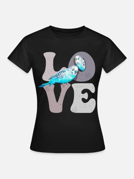 Wellensittich Wellensittich Papagei - Frauen T-Shirt - Schwarz
