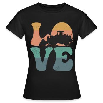 Bulldozer LKW Baufahrzeug - Frauen T-Shirt - Schwarz - Vorne - AI Model Female 172 dark (172cm)
