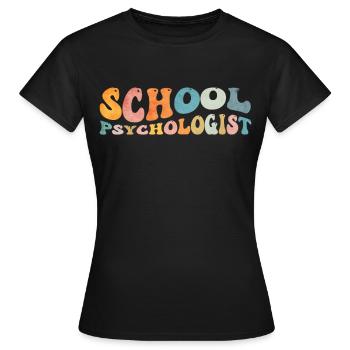 Groovy Schulpsychologe Psychologie Psych - Frauen T-Shirt - Schwarz - Vorne - AI Model Female 172 dark (172cm)