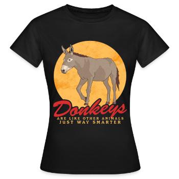 Donkey donkey owner donkey lover donkey gift - Women's T-Shirt - black - Front - AI Model Female 172 dark (172cm)