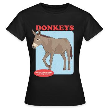 Donkey donkey owner donkey donkey lover gift - Women's T-Shirt - black - Front - AI Model Female 172 dark (172cm)