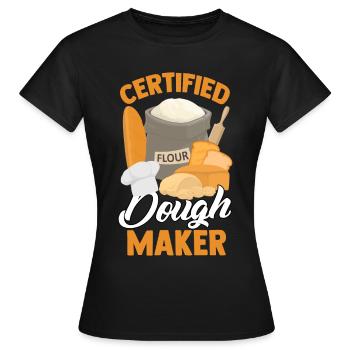 Lustiges Brot Backen Bäcker Mehl - Frauen T-Shirt - Schwarz - Vorne - AI Model Female 172 dark (172cm)