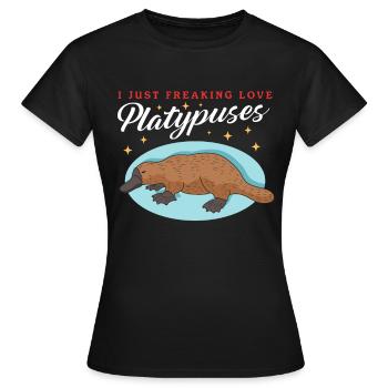 Ornithorynque Cadeau Ornithorynque - T-shirt Femme - noir - Devant - AI Model Female 172 dark (172cm)