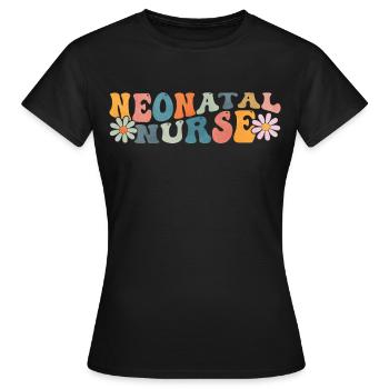 Groovy Neonatal Nurse NICU Swaddle Spec - Women's T-Shirt - black - Front - AI Model Female 172 dark (172cm)