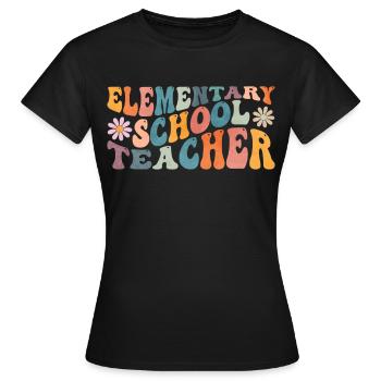 Groovy Primary School Teacher Middle School - Women's T-Shirt - black - Front - AI Model Female 172 dark (172cm)