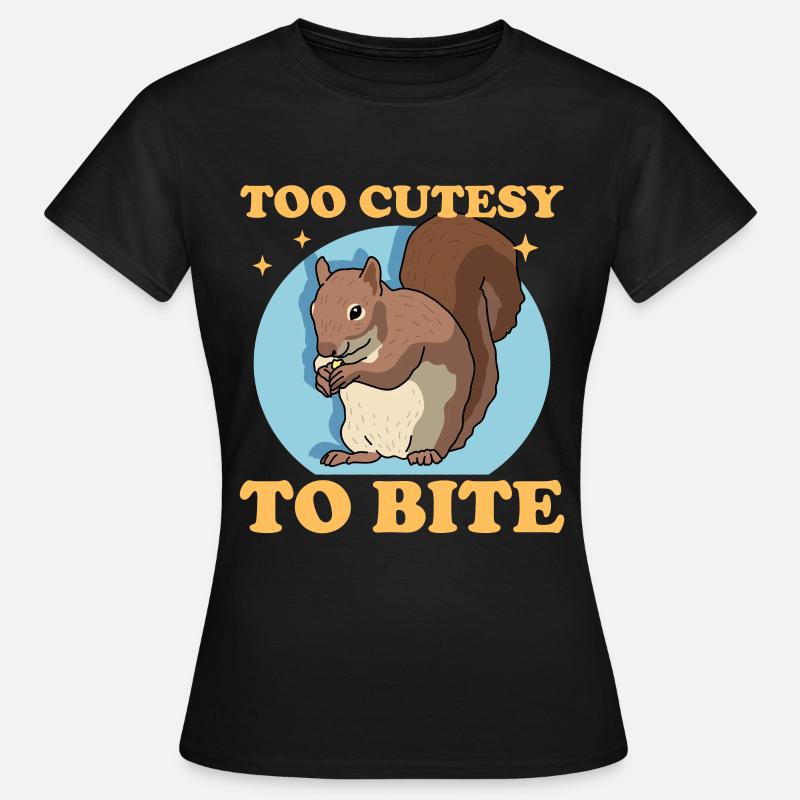 Süßes Eichhörnchen Grauhörnchen Hörnchen Geschenk - Frauen T-Shirt - Schwarz