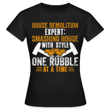 Funny demo - Women's T-Shirt - black - Front - AI Model Female 172 dark (172cm)