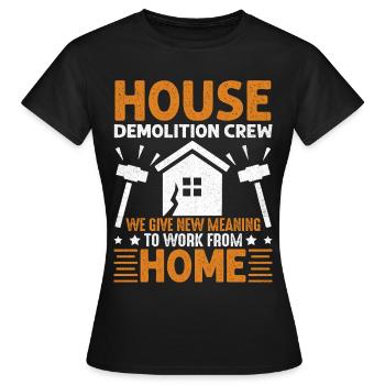 House Demo - Women's T-Shirt - black - Front - AI Model Female 172 dark (172cm)
