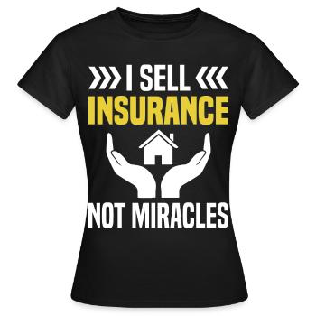 Drôle de courtier d’assurance - T-shirt Femme - noir - Devant - AI Model Female 172 dark (172cm)