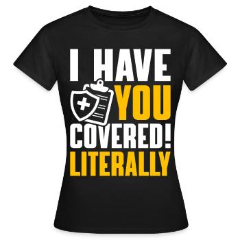 Drôle de courtier d’assurance - T-shirt Femme - noir - Devant - AI Model Female 172 dark (172cm)