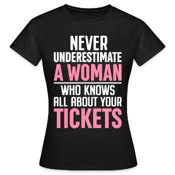 Drôle de courtier d’assurance - T-shirt Femme - noir - Devant - AI Model Female 172 dark (172cm)