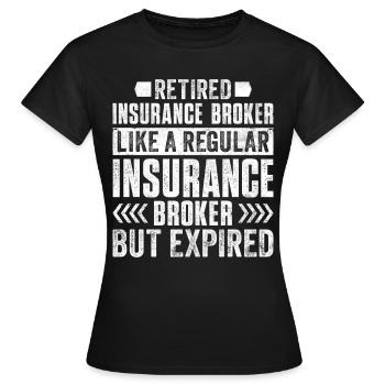 Courtier d’assurance drôle - T-shirt Femme - noir - Devant - AI Model Female 172 dark (172cm)