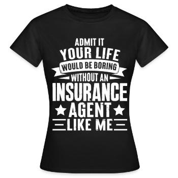 Étrange courtier - T-shirt Femme - noir - Devant - AI Model Female 172 dark (172cm)
