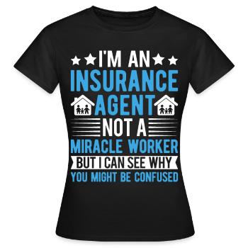 Étrange courtier - T-shirt Femme - noir - Devant - AI Model Female 172 dark (172cm)