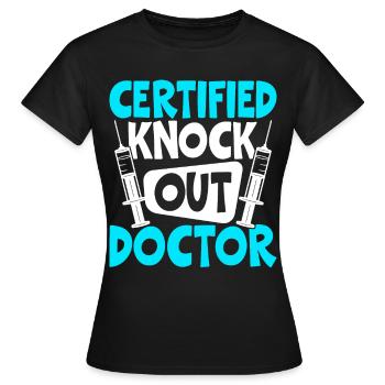 Anesthésiste amusant Anesthésiologie - T-shirt Femme - noir - Devant - AI Model Female 172 dark (172cm)