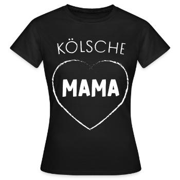 Kölsche Mama echte Kölnerin Köln Karneval Mutter - Frauen T-Shirt - Schwarz - Vorne - AI Model Female 172 dark (172cm)