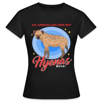 Hyène tachetée Hyène Hyène Cadeau - T-shirt Femme - noir - Devant - AI Model Female 172 dark (172cm)