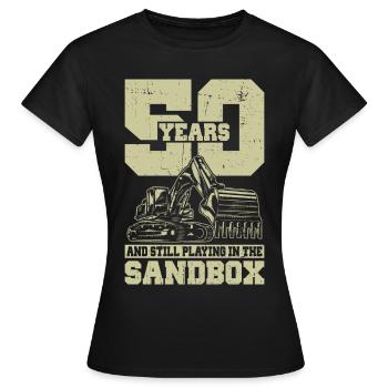 50 Birthday Excavator Driver - Women's T-Shirt - black - Front - AI Model Female 172 dark (172cm)