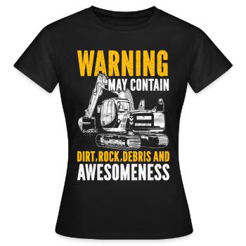 Lustiger Baggerführer HEO - Frauen T-Shirt - Schwarz - Vorne - AI Model Female 172 dark (172cm)
