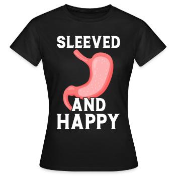 Lustige Magenhülse Bariatrische Chirurgie - Frauen T-Shirt - Schwarz - Vorne - AI Model Female 172 dark (172cm)