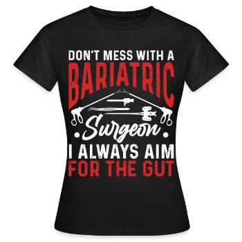 Drôle d’estomac - T-shirt Femme - noir - Devant - AI Model Female 172 dark (172cm)