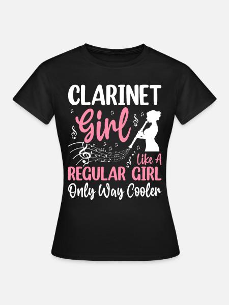 Lustiger Spieler Klarinettist - Frauen T-Shirt - Schwarz