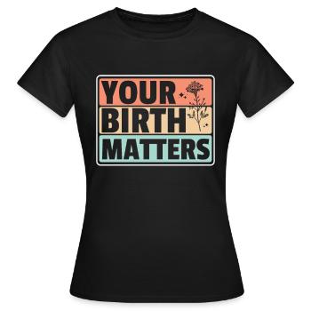 Doula Nurse Midwife - Women's T-Shirt - black - Front - AI Model Female 172 dark (172cm)
