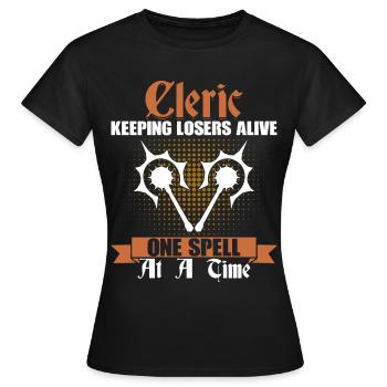 Lustiges LARP - Frauen T-Shirt - Schwarz - Vorne - AI Model Female 172 dark (172cm)