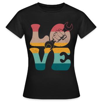 Mécanicien automobile Mécanicien automobile Mécanicien automobile L - T-shirt Femme - noir - Devant - AI Model Female 172 dark (172cm)