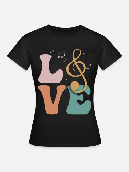Musique classique Musique classique AMOUR - T-shirt Femme - noir