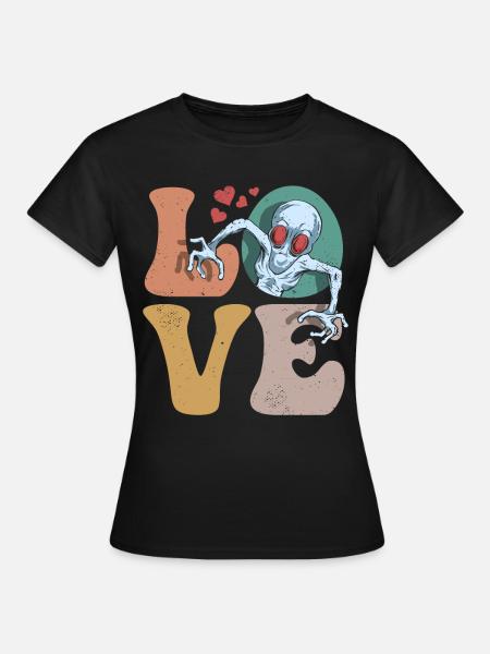 Dover Dämon Kryptide Kryptozoologie LIEBE - Frauen T-Shirt - Schwarz