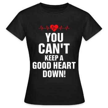 Recovery from open-heart surgery - Women's T-Shirt - black - Front - AI Model Female 172 dark (172cm)
