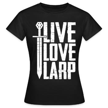Live-Action-Rollenspiele - Frauen T-Shirt - Schwarz - Vorne - AI Model Female 172 dark (172cm)