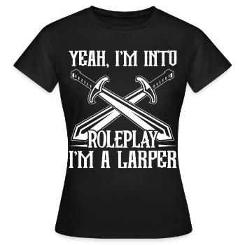 Jeux de rôle en direct LARP - T-shirt Femme - noir - Devant - AI Model Female 172 dark (172cm)