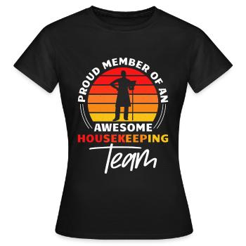 Week of Appreciation for Housekeeping - Women's T-Shirt - black - Front - AI Model Female 172 dark (172cm)