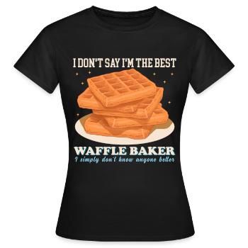 Waffles Waffle Waffle Lover Gift - Women's T-Shirt - black - Front - AI Model Female 172 dark (172cm)