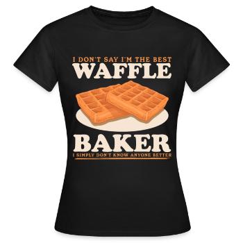 Waffles Waffle Lover Waffle Gift - Women's T-Shirt - black - Front - AI Model Female 172 dark (172cm)