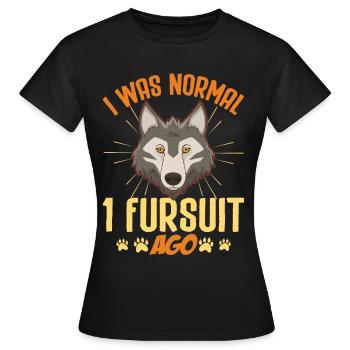 Furry Fandom Fursona Wolf - Women's T-Shirt - black - Front - AI Model Female 172 dark (172cm)