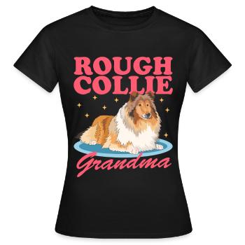 Collie Granny Rough Collies Collies Longhair Collie Cadeau - T-shirt Femme - noir - Devant - AI Model Female 172 dark (172cm)