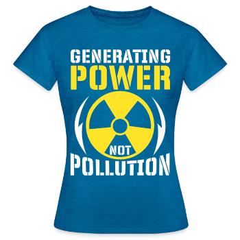 Nuclear Power Nuclear Technology - Women's T-Shirt - antique blue sapphire heather - Front - AI Model Female 172 dark (172cm)