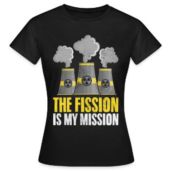 Centrale nucléaire à combustible nucléaire - T-shirt Femme - noir - Devant - AI Model Female 172 dark (172cm)