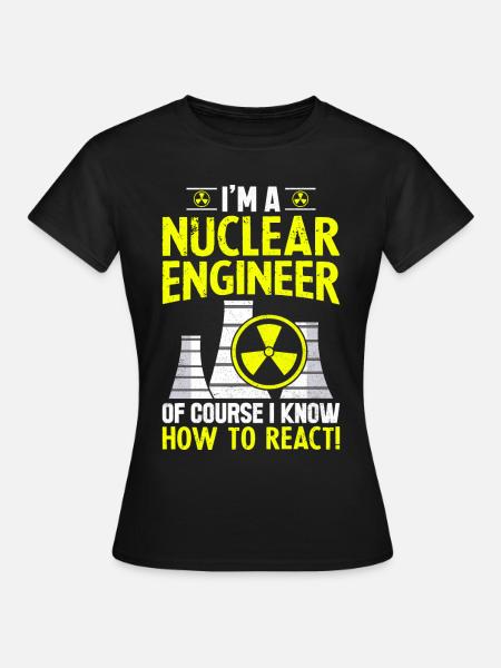 Lustiges Kernkraftwerk - Frauen T-Shirt - Schwarz