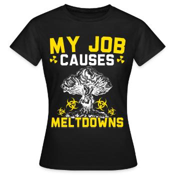 Centrale nucléaire Ingénieur nucléaire - T-shirt Femme - noir - Devant - AI Model Female 172 dark (172cm)