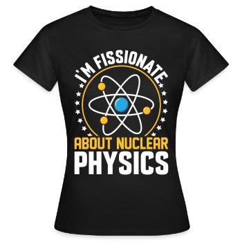 Physicien Centrale Nucléaire - T-shirt Femme - noir - Devant - AI Model Female 172 dark (172cm)