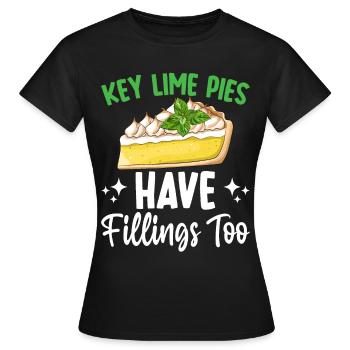 Dessert pour les amateurs de tarte au citron vert - T-shirt Femme - noir - Devant - AI Model Female 172 dark (172cm)