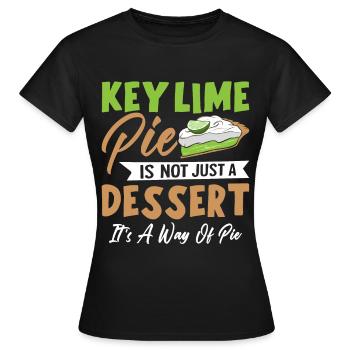 Dessert pour les amateurs de tarte au citron vert - T-shirt Femme - noir - Devant - AI Model Female 172 dark (172cm)